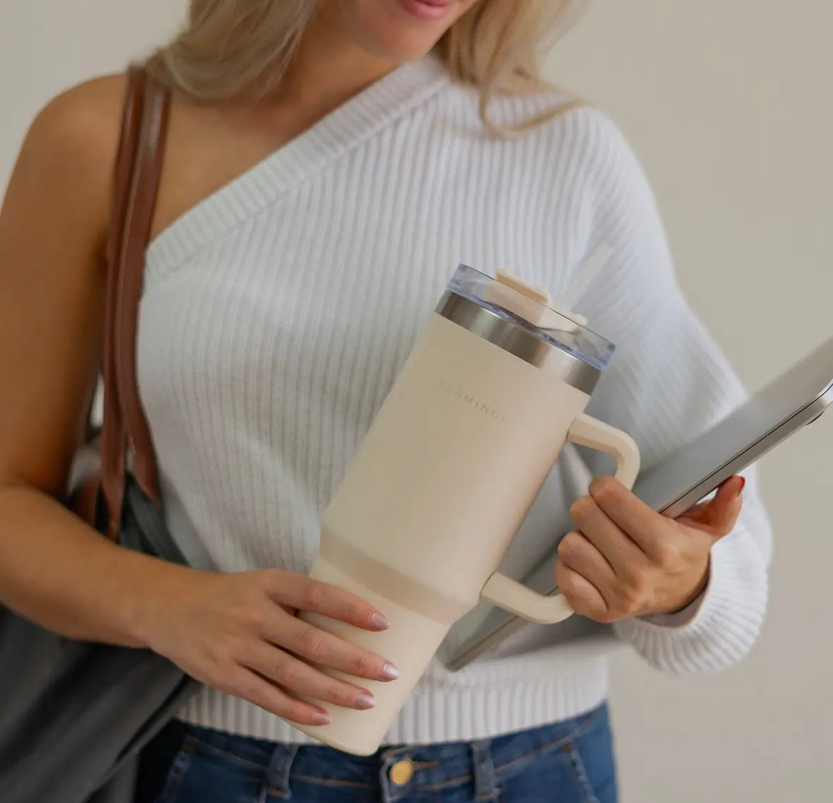 Thermosflasche *beige
