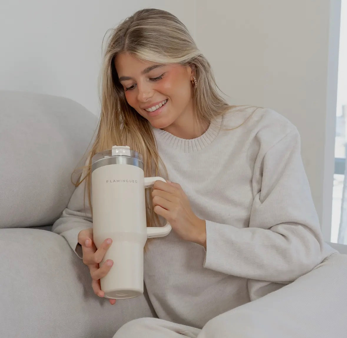 Thermosflasche *beige