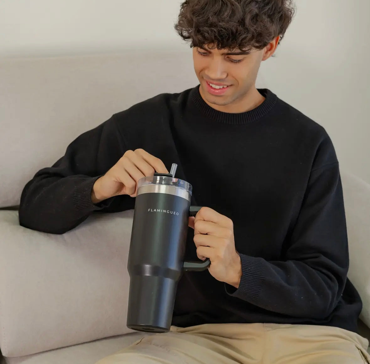 Thermosflasche *schwarz